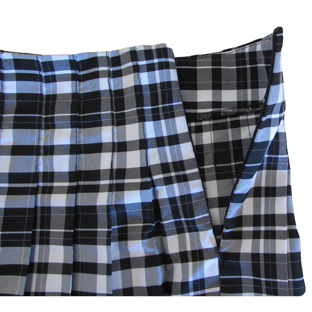 Whimsigoth‎ Office Siren Black & White Plaid  Schoolgirl Micro Mini Sz M - Picture 2 of 8